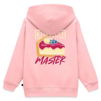 Gâteau au fromage Cheese Eater Candy - Sweat Premium à capuche zippé enfant bio - rose - Dos - AI Model Kid Female (0cm)