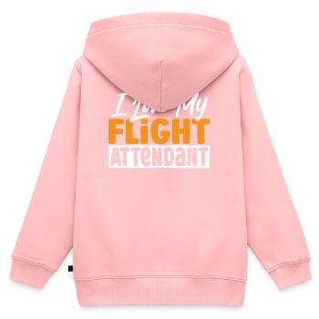 Luftfahrt Airline Aircrew Ich liebe meine - Kinder Premium Organic Zip Hoodie - Rosa - Hinten - AI Model Kid Female (0cm)