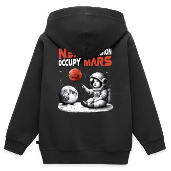 Raumfahrt Roter Planet, Next Mission – Occupy Mars - Kinder Premium Organic Zip Hoodie - Schwarz - Hinten - AI Model Kid Male (0cm)