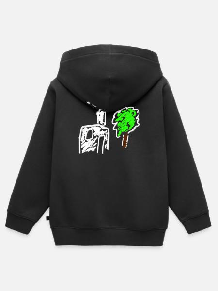Heim - Kinder Premium Organic Zip Hoodie - Schwarz