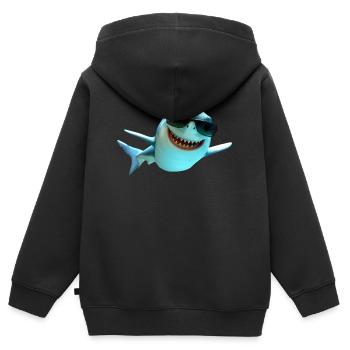 Hai Haifisch Tigerhai Grauhai Haie Weißer Hai - Kinder Premium Organic Zip Hoodie - Schwarz - Hinten - AI Model Kid Male (0cm)