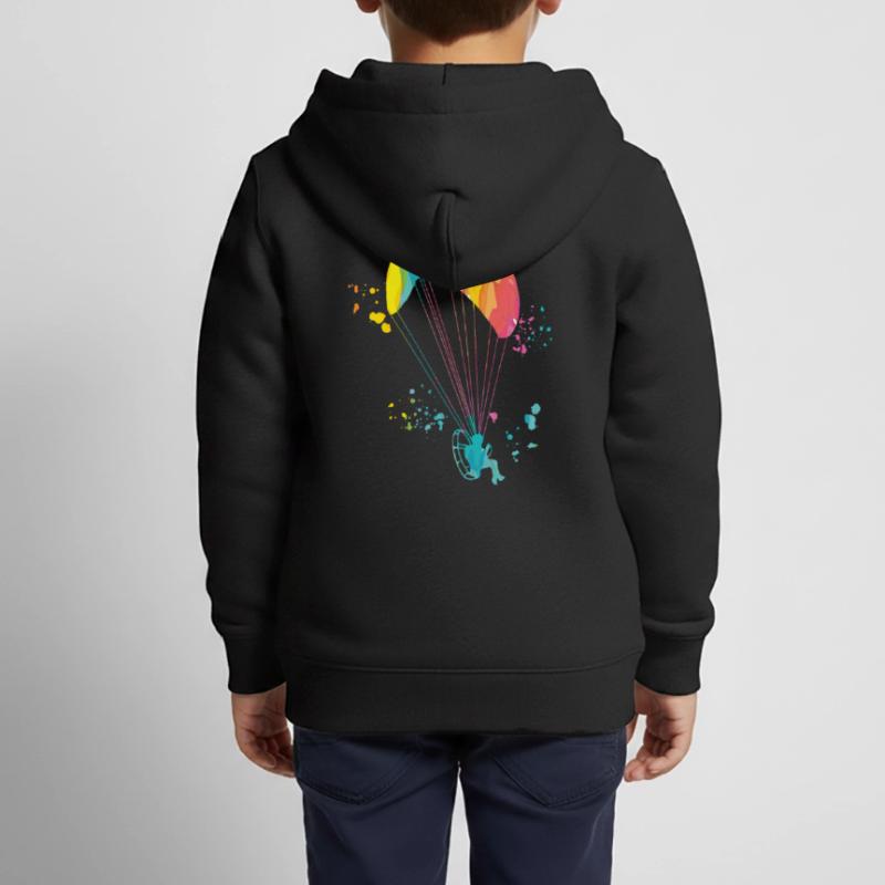 Motorized Paragliding PPG Paramotoring Kids Premium Organic Zip-up Hoodie