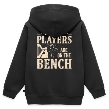 Die Besten Spieler Sitzen Auf Der Bank Harfe - Kinder Premium Organic Zip Hoodie - Schwarz - Hinten - AI Model Kid Male (0cm)