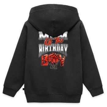 Basketball Birthday Boy Basketballverein Ball - Kinder Premium Organic Zip Hoodie - Schwarz - Hinten - AI Model Kid Male (0cm)