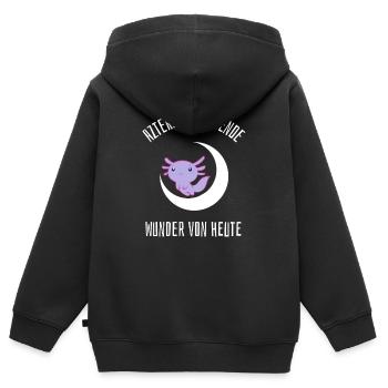 Die Wunder von Heute - Kinder Premium Organic Zip Hoodie - Schwarz - Hinten - AI Model Kid Male (0cm)