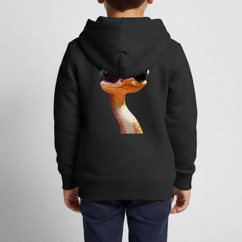 Snake Python Cobra Mamba Rattlesnake Snake Kids Premium Organic Zip-up Hoodie