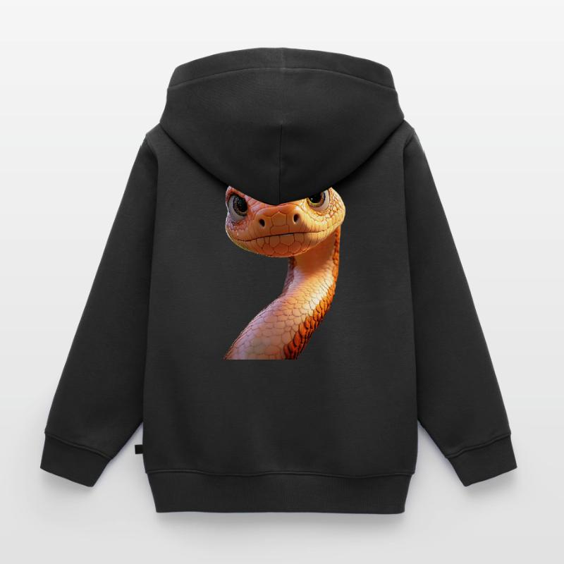 Snake Python Cobra Mamba Rattlesnake Snake Kids Premium Organic Zip-up Hoodie