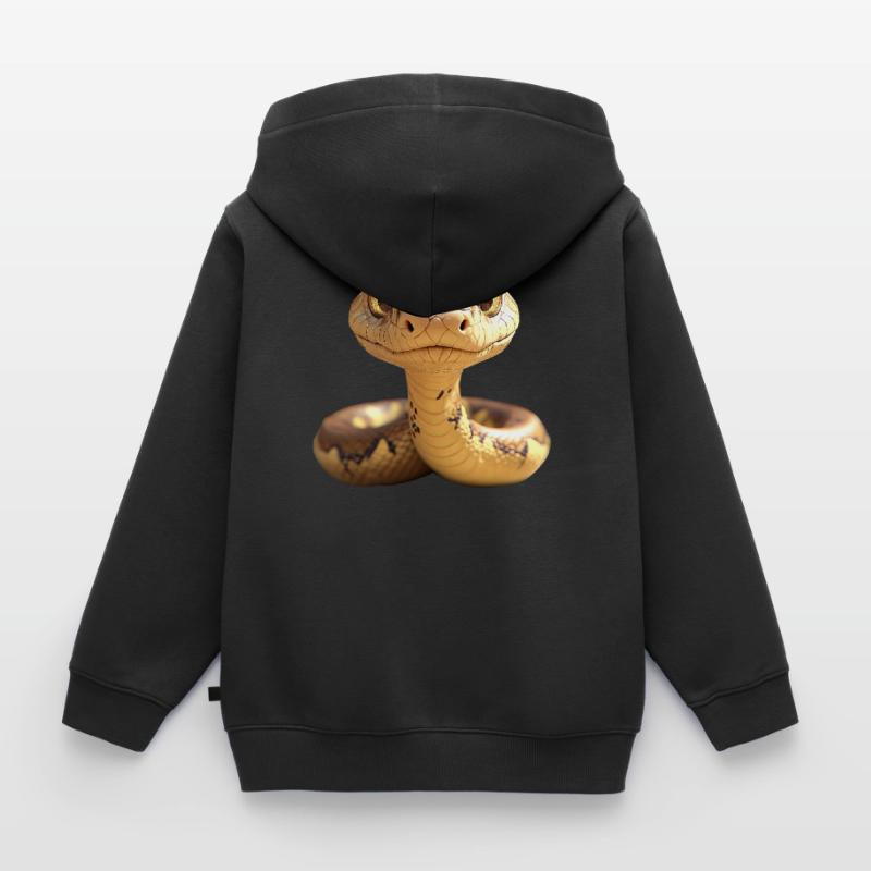 Snake Python Cobra Mamba Rattlesnake Snake Kids Premium Organic Zip-up Hoodie