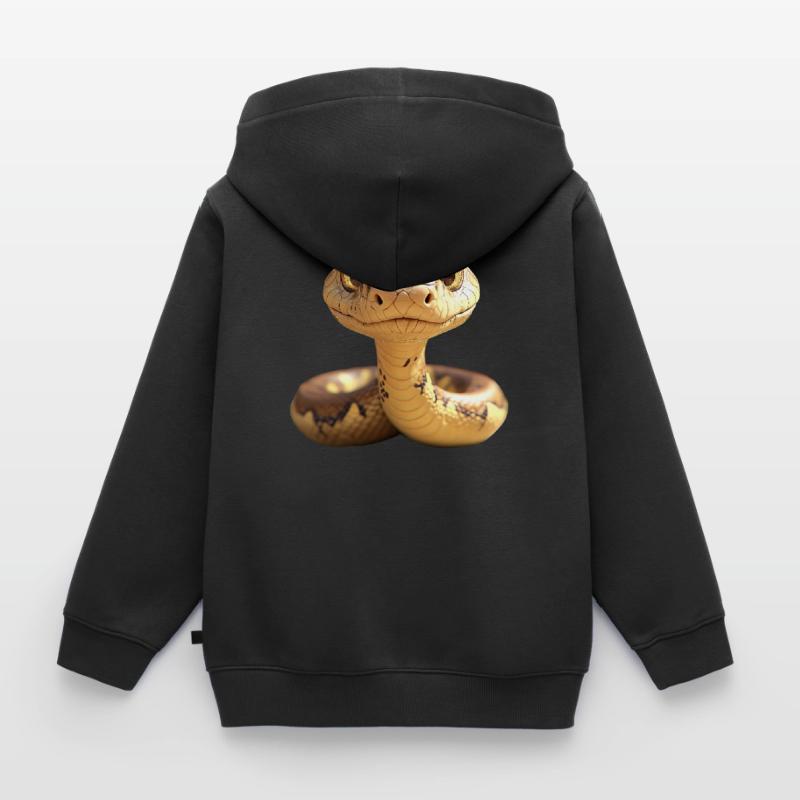 Serpent Python Cobra Mamba Serpent à sonnettes Serpent Sweat Premium à capuche zippé enfant bio