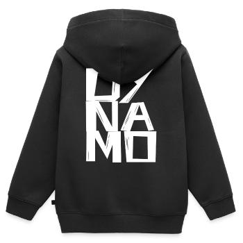 -DY-NA-MOs- - Kinder Premium Organic Zip Hoodie - Schwarz - Hinten - AI Model Kid Male (0cm)
