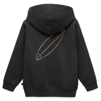 Planche de surf - Sweat Premium à capuche zippé enfant bio - noir - Dos - AI Model Kid Male (0cm)