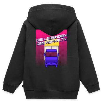 Legenden des Asphalts - Kinder Premium Organic Zip Hoodie - Schwarz - Hinten - AI Model Kid Male (0cm)