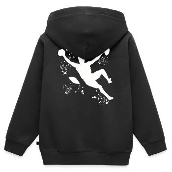 Boulderer Colorsplash Boulder Bouldering - Kids Premium Organic Zip-up Hoodie - black - Back - AI Model Kid Male (0cm)