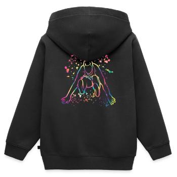 Long Jumpers Long Jump Kids Long Jump - Kids Premium Organic Zip-up Hoodie - black - Back - AI Model Kid Male (0cm)