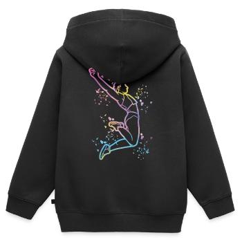 Long Jumpers Long Jump Kids Long Jump - Kids Premium Organic Zip-up Hoodie - black - Back - AI Model Kid Male (0cm)
