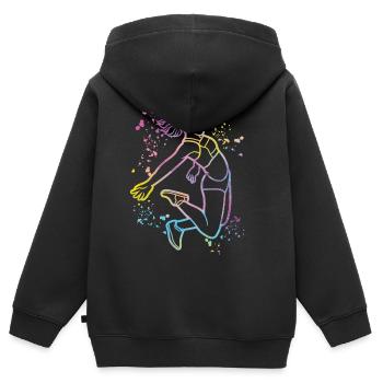 Long Jumpers Long Jump Kids Long Jump - Kids Premium Organic Zip-up Hoodie - black - Back - AI Model Kid Male (0cm)