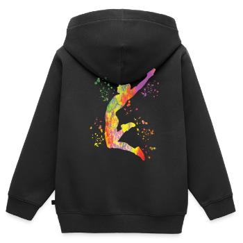 Long Jumpers Long Jump Kids Long Jump - Kids Premium Organic Zip-up Hoodie - black - Back - AI Model Kid Male (0cm)