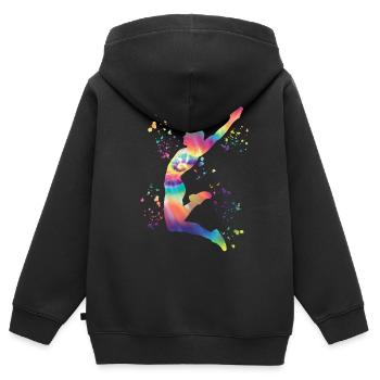 Long Jumpers Long Jump Kids Long Jump - Kids Premium Organic Zip-up Hoodie - black - Back - AI Model Kid Male (0cm)