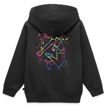 Long Jumpers Long Jump Kids Long Jump - Kids Premium Organic Zip-up Hoodie - black - Back - AI Model Kid Male (0cm)