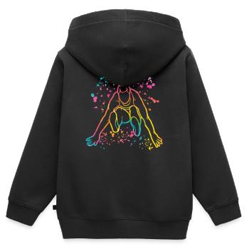 Long Jumpers Long Jump Kids Long Jump - Kids Premium Organic Zip-up Hoodie - black - Back - AI Model Kid Male (0cm)