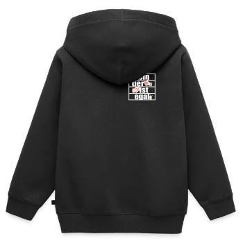 Kein Tier Ist Egal Pro Vegan Vegetarier Tierschutz - Kinder Premium Organic Zip Hoodie - Schwarz - Hinten - AI Model Kid Male (0cm)