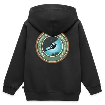 Bouldering Boulderer Bouldering - Kids Premium Organic Zip-up Hoodie - black - Back - AI Model Kid Male (0cm)