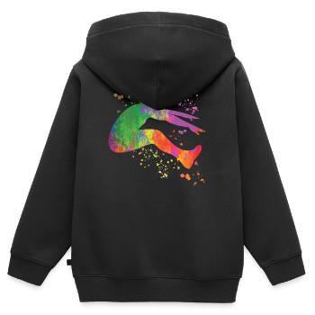 Long Jumpers Long Jump Kids Long Jump - Kids Premium Organic Zip-up Hoodie - black - Back - AI Model Kid Male (0cm)