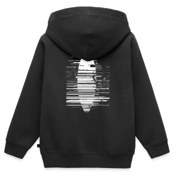 Surfbrett Skizze - Kinder Premium Organic Zip Hoodie - Schwarz - Hinten - AI Model Kid Male (0cm)