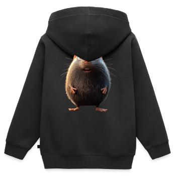 Maulwurf mit Sonnenbrille Liebe Süße Maulwürfe - Kinder Premium Organic Zip Hoodie - Schwarz - Hinten - AI Model Kid Male (0cm)