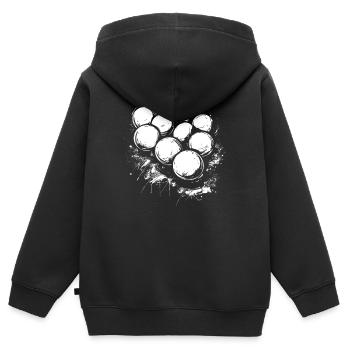 Boules de billard Gaffiti - Sweat Premium à capuche zippé enfant bio - noir - Dos - AI Model Kid Male (0cm)