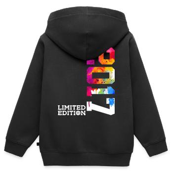 9. GEBURTSTAG LIMITED EDITION 2017 - Kinder Premium Organic Zip Hoodie - Schwarz - Hinten - AI Model Kid Male (0cm)