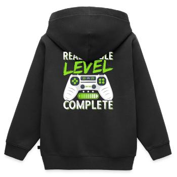 Realschule Abschluss 2025 Realschulabschluss Junge - Kinder Premium Organic Zip Hoodie - Schwarz - Hinten - AI Model Kid Male (0cm)