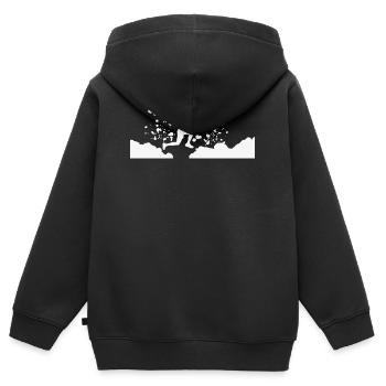 Trail Runner Cross Trail Bergläufer - Kinder Premium Organic Zip Hoodie - Schwarz - Hinten - AI Model Kid Male (0cm)