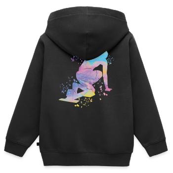 Sprinter Colorsplash Sprintender Sprint - Kinder Premium Organic Zip Hoodie - Schwarz - Hinten - AI Model Kid Male (0cm)