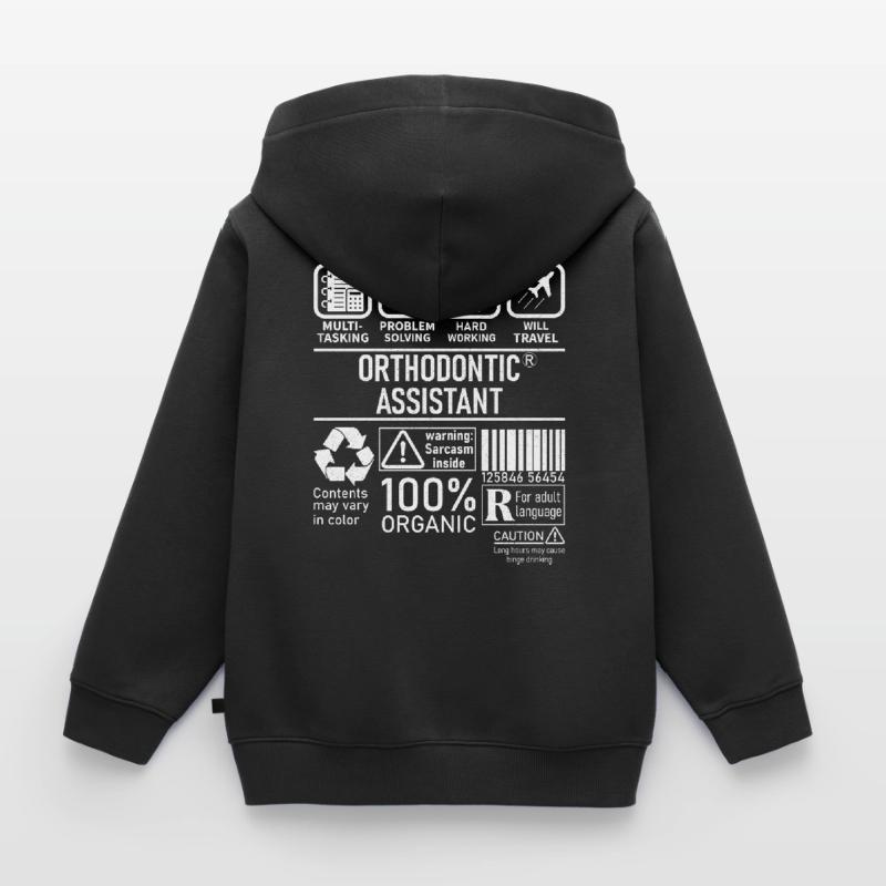 Orthodontic Assistant multi tasking problem Kids Premium Organic Zip-up Hoodie
