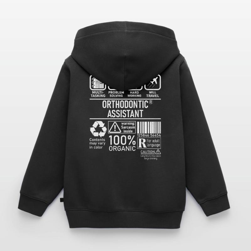Orthodontic Assistant multi tasking problem Kids Premium Organic Zip-up Hoodie