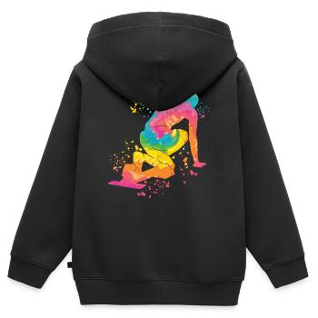 Sprinter Colorsplash Sprintender Sprint - Kinder Premium Organic Zip Hoodie - Schwarz - Hinten - AI Model Kid Male (0cm)