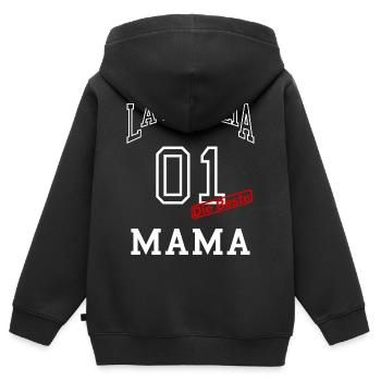 The Best Mama La Familia Gift Idea Parents - Kids Premium Organic Zip-up Hoodie - black - Back - AI Model Kid Male (0cm)