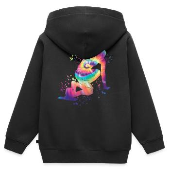 Sprinter Colorsplash Sprintender Sprint - Kinder Premium Organic Zip Hoodie - Schwarz - Hinten - AI Model Kid Male (0cm)