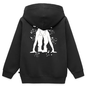Sprinter Colorsplash Sprintender Sprint - Kinder Premium Organic Zip Hoodie - Schwarz - Hinten - AI Model Kid Male (0cm)
