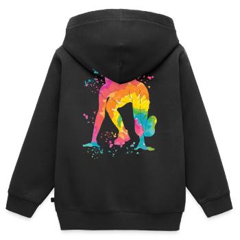 Sprinter Colorsplash Sprintender Sprint - Kinder Premium Organic Zip Hoodie - Schwarz - Hinten - AI Model Kid Male (0cm)