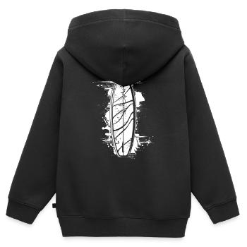 Surfbrett Streetart - Kinder Premium Organic Zip Hoodie - Schwarz - Hinten - AI Model Kid Male (0cm)