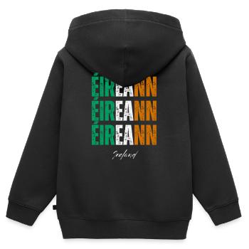 Flagge von Irland, Irish Pride - Kinder Premium Organic Zip Hoodie - Schwarz - Hinten - AI Model Kid Male (0cm)