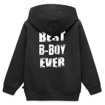 Meilleur B Boy de tous les temps - Sweat Premium à capuche zippé enfant bio - noir - Dos - AI Model Kid Male (0cm)