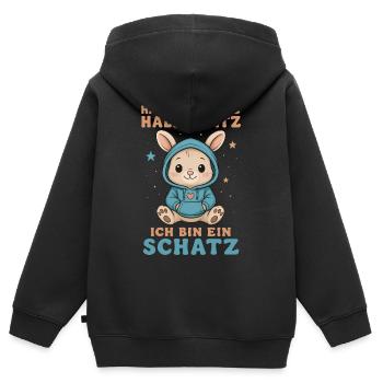 Half Rascal Half Grimace Sweetheart Bunny Bunny - Kids Premium Organic Zip-up Hoodie - black - Back - AI Model Kid Male (0cm)