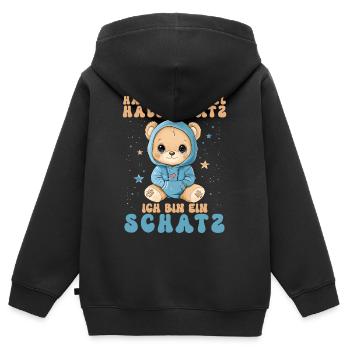 Half Rascal Half Grimace Sweetheart Bear Bear - Kids Premium Organic Zip-up Hoodie - black - Back - AI Model Kid Male (0cm)
