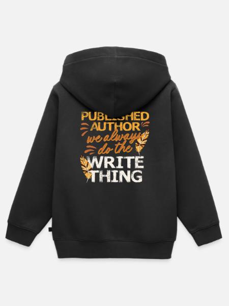 Autor Autoren - Kinder Premium Organic Zip Hoodie - Schwarz