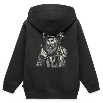 Grantler Grantig Bairischen Dialekten Bayern - Kinder Premium Organic Zip Hoodie - Schwarz - Hinten - AI Model Kid Male (0cm)