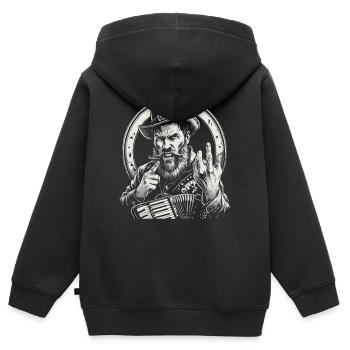 Grantler Grantig Bairischen Dialekten Bayern - Kinder Premium Organic Zip Hoodie - Schwarz - Hinten - AI Model Kid Male (0cm)