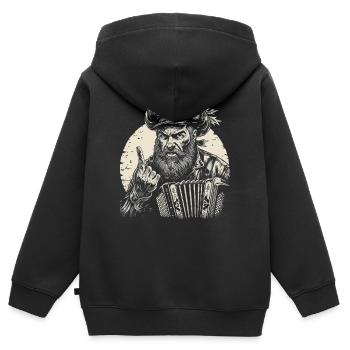Grantler Grantig Bairischen Dialekten Bayern - Kinder Premium Organic Zip Hoodie - Schwarz - Hinten - AI Model Kid Male (0cm)